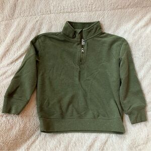 Cat & Jack Olive Green 1/4 Zip Pullover